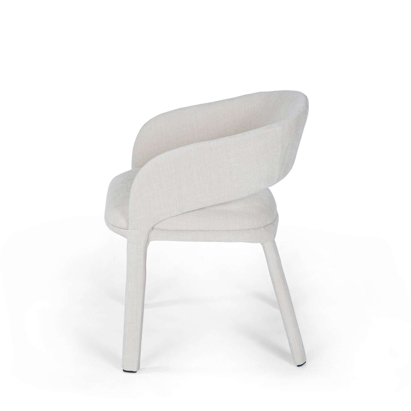 Lola Dining Chair Natural Vanilla Upholstery
