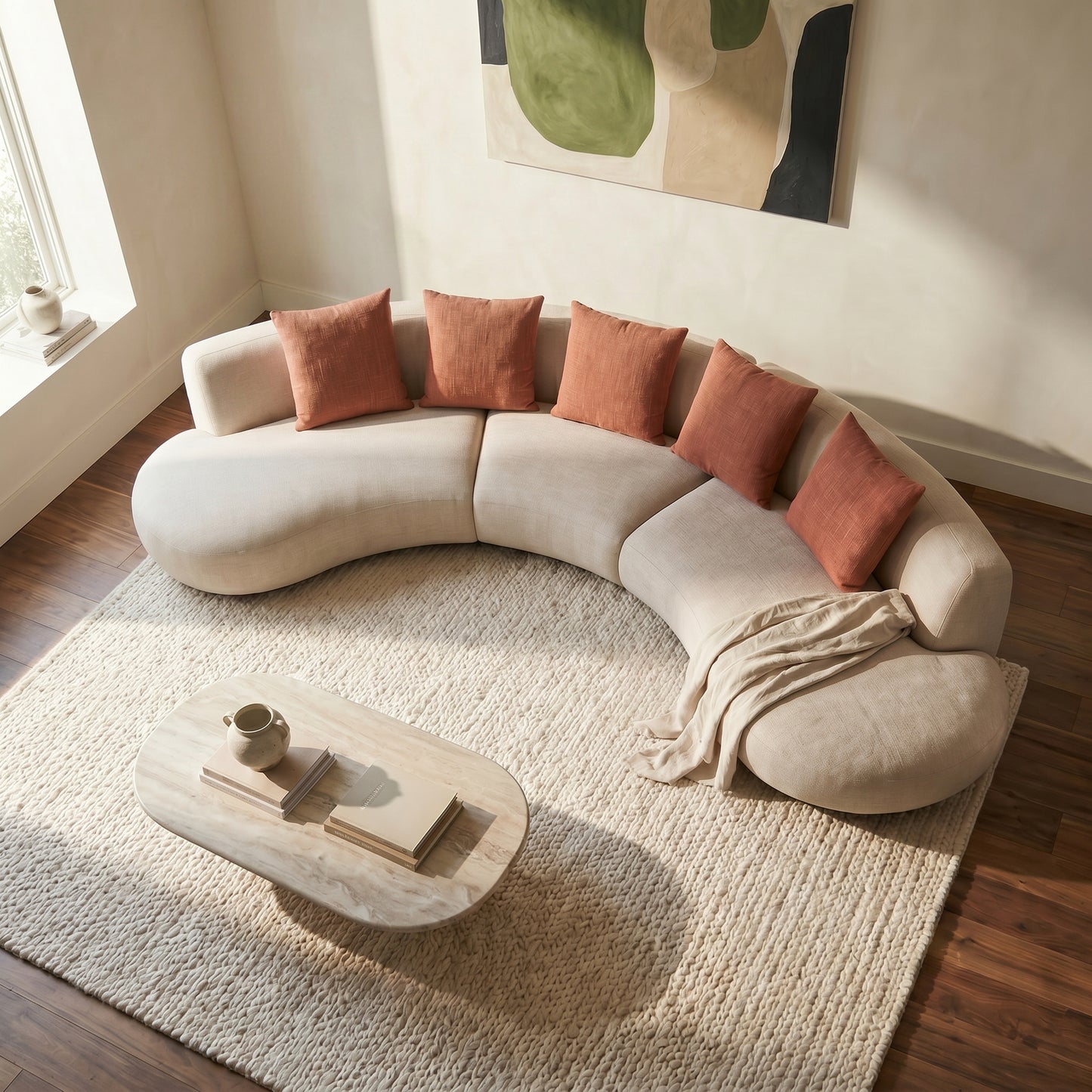 Eva 5 Seater Curved Lounge