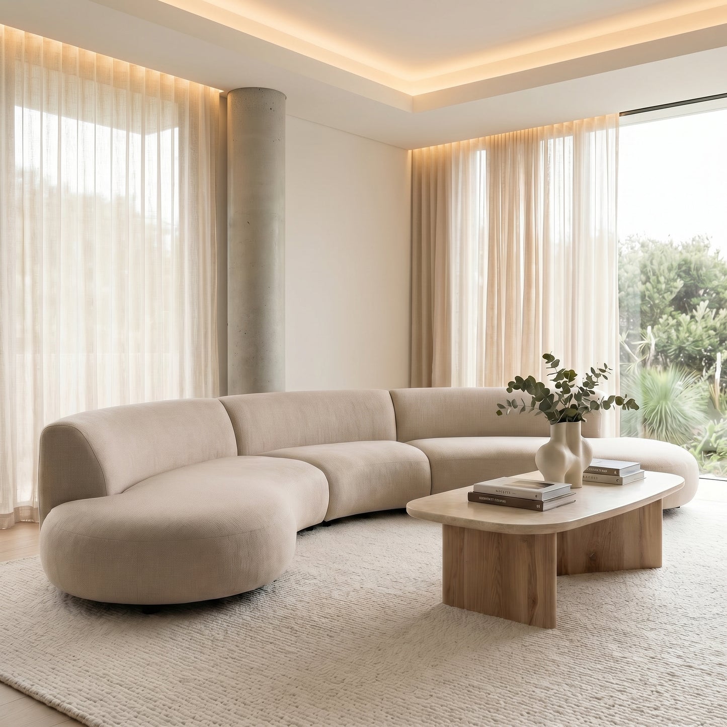 Eva 5 Seater Curved Lounge