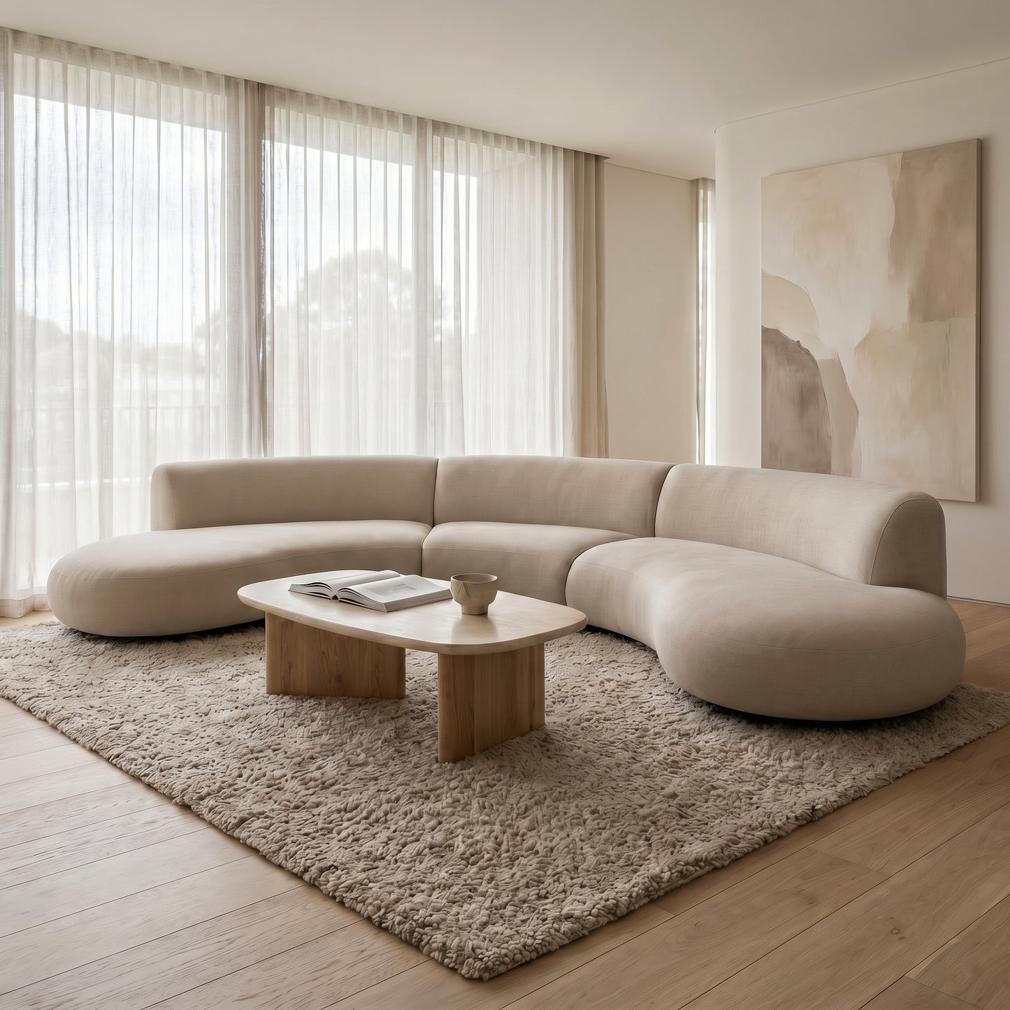 Eva 5 Seater Curved Lounge