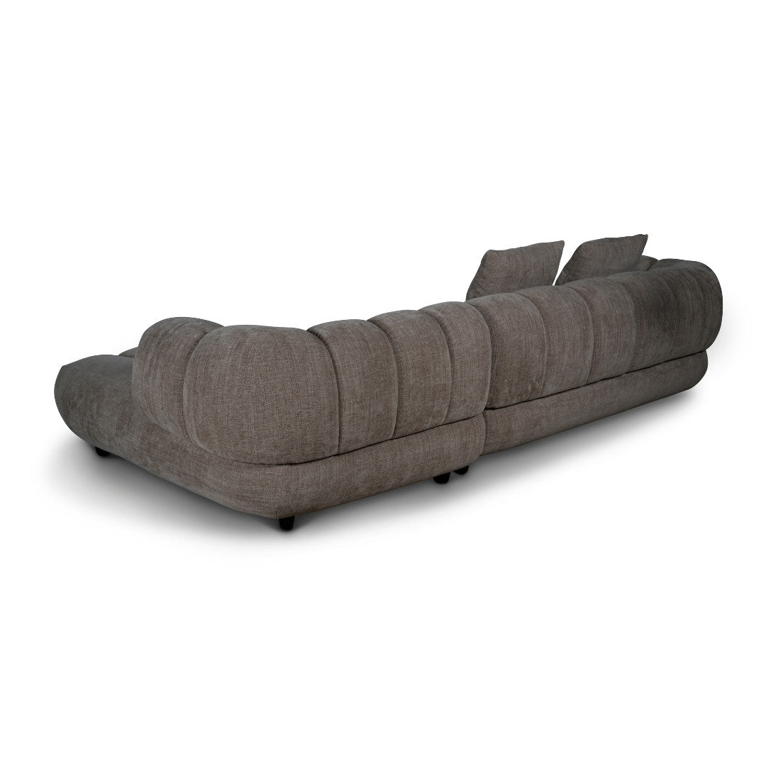 Reya 4 Seater Lounge in Mushroom Fabric