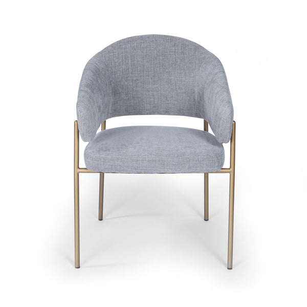 Hanna Dining Chair Silver Upholstery