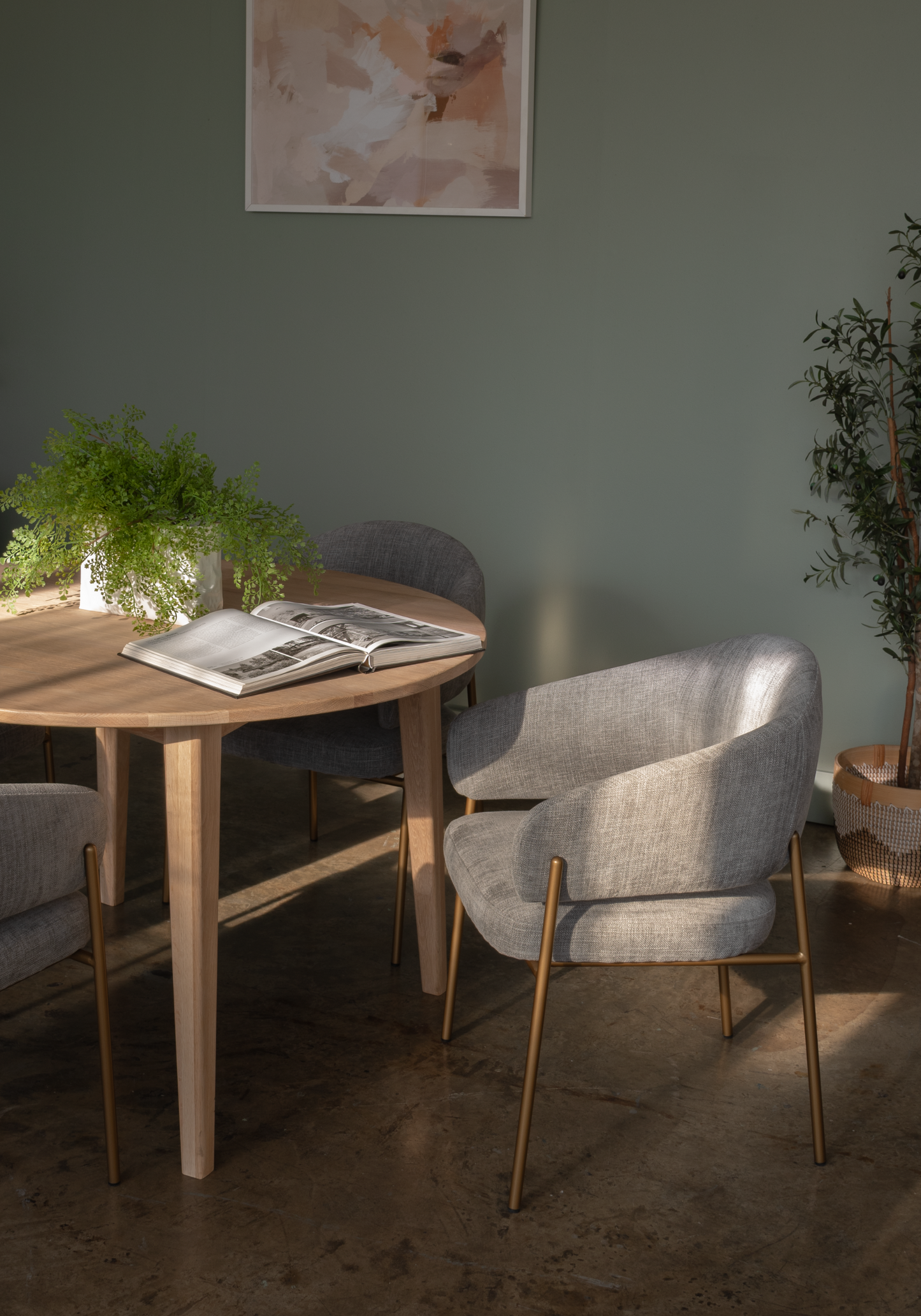 Hanna Dining Chair Silver Upholstery