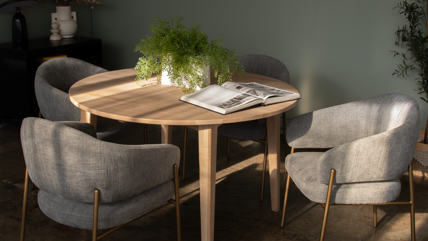 Hanna Dining Chair Silver Upholstery