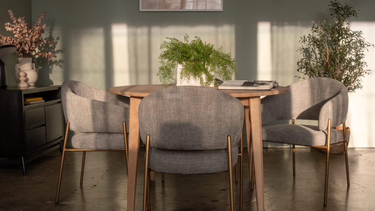 Hanna Dining Chair Silver Upholstery