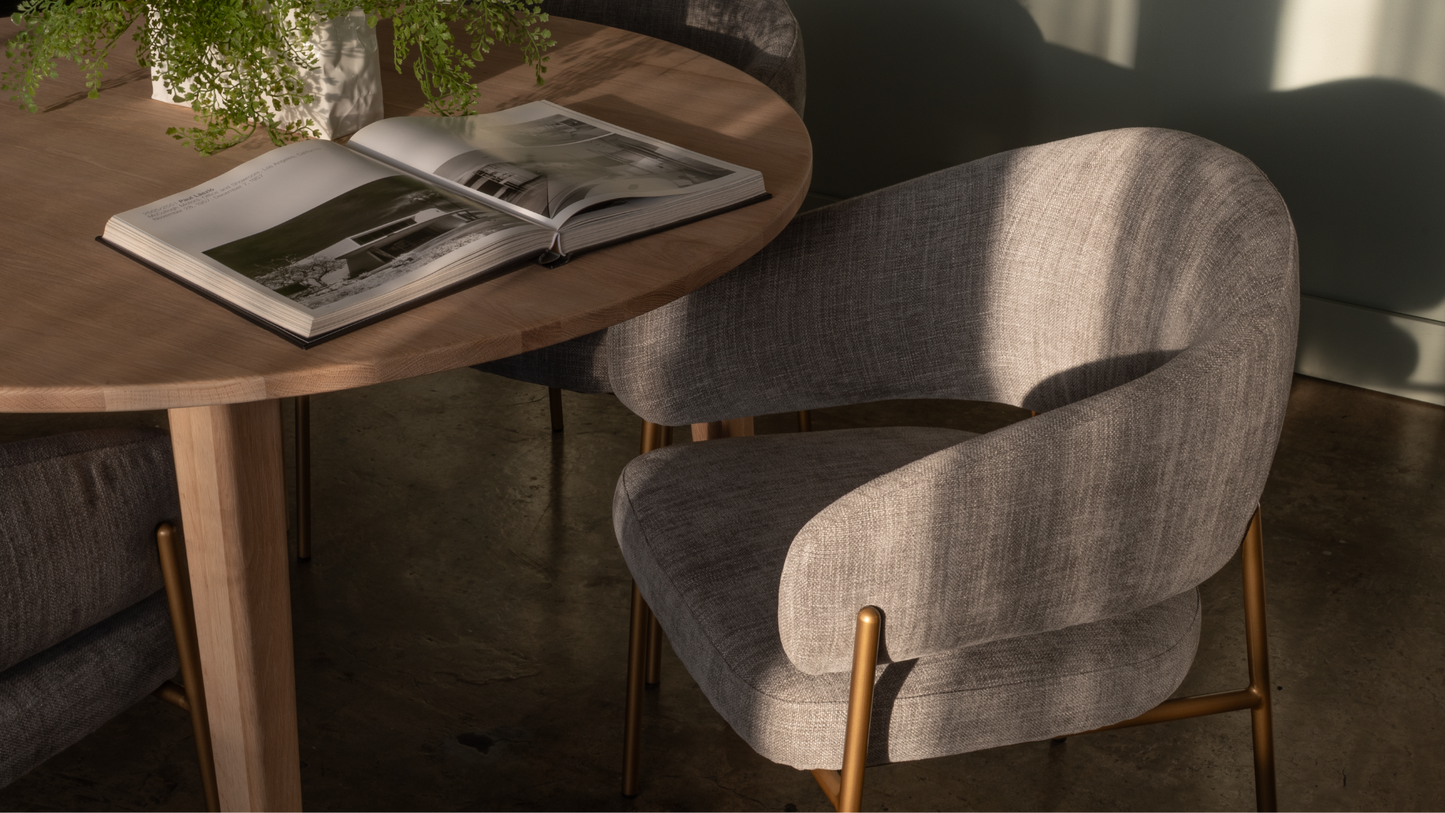Hanna Dining Chair Silver Upholstery