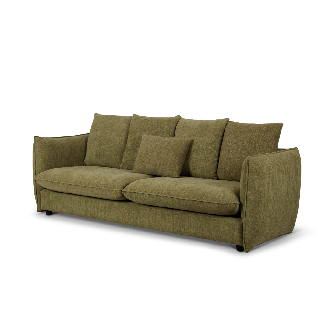 Camden 3 Seater Sofa Leaf Fabric Upholstery