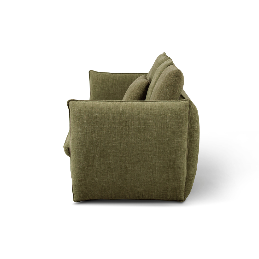 Camden 3 Seater Sofa Leaf Fabric Upholstery