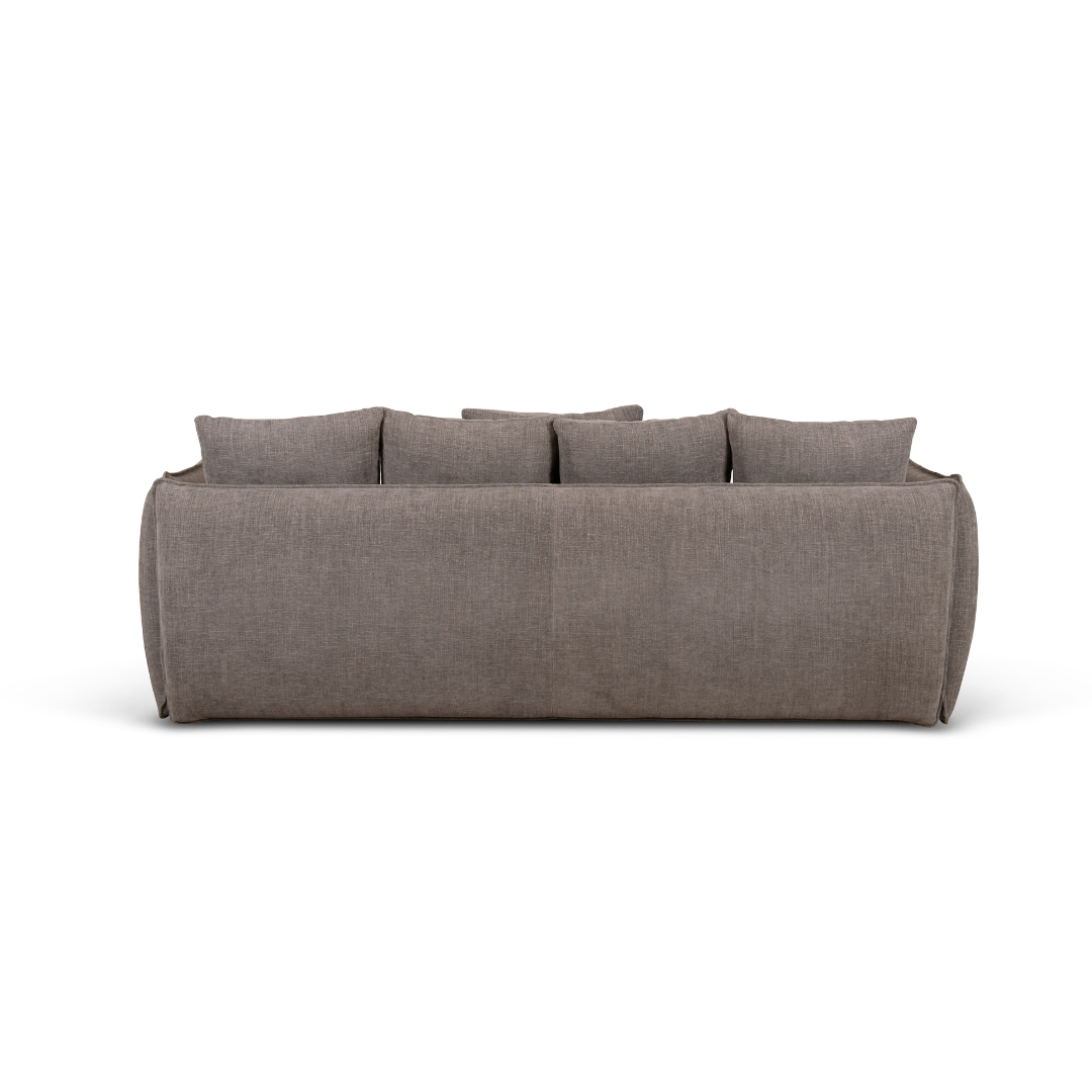 Camden 3 Seater Sofa Silver Fabric Upholstery