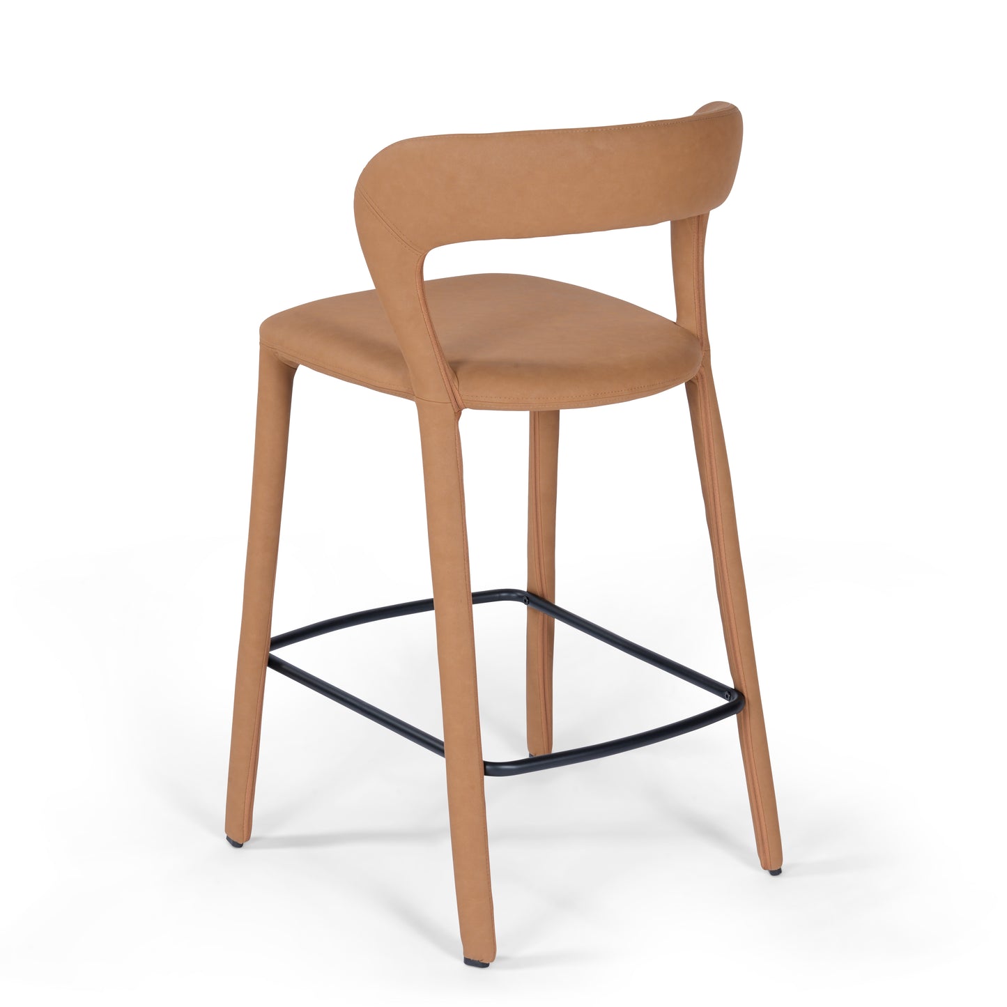 Hudson Kitchen Counter Chair Butterscotch Leather look Upholstery