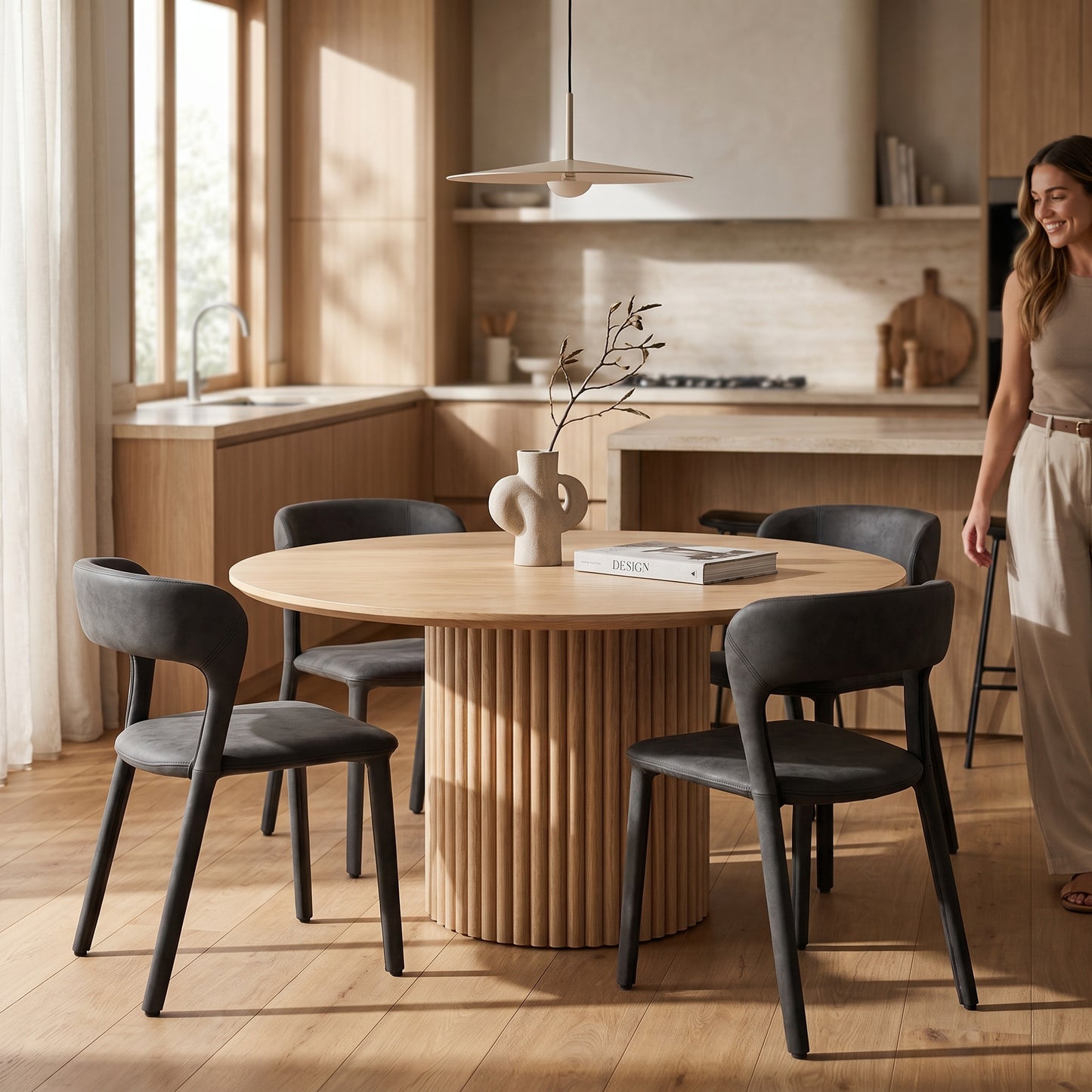 Hudson Dining Chair Charcoal