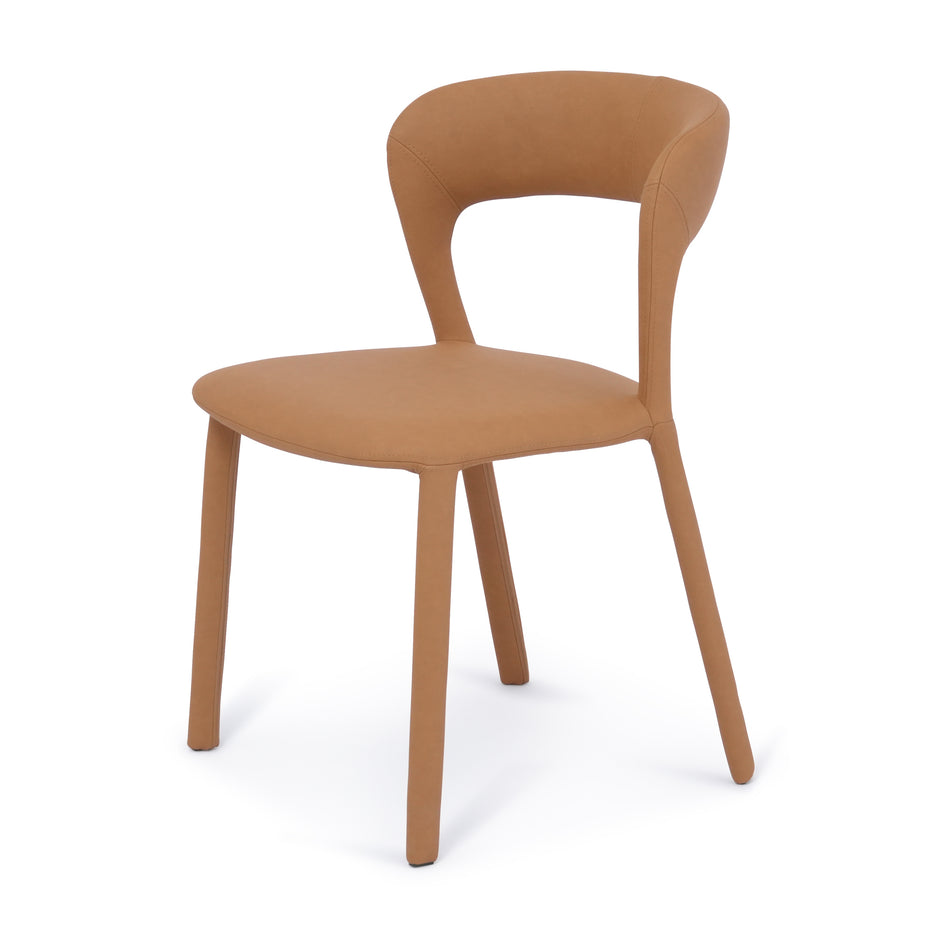 Hudson Dining Chair Butterscotch PU Upholstery