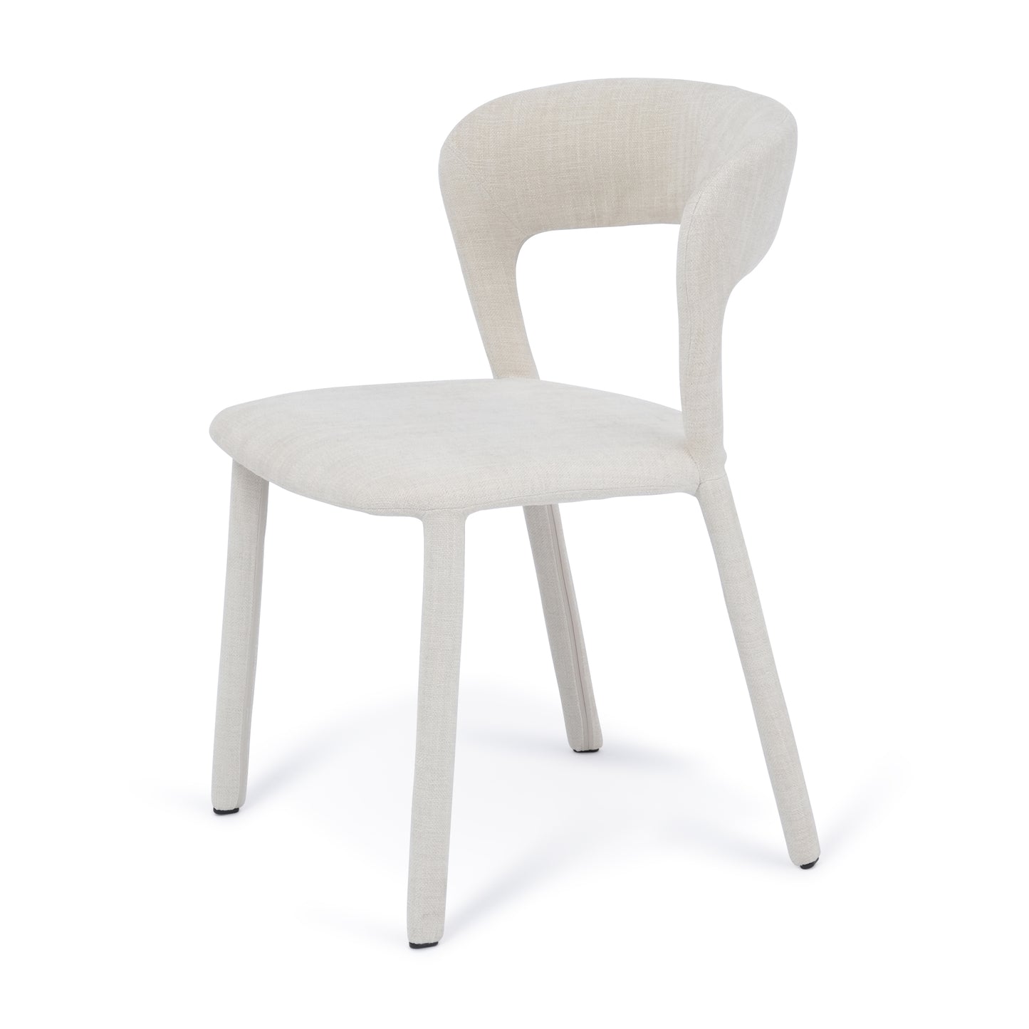 Hudson Dining Chair Vanilla Fabric Upholstery