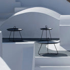Black side tables on white steps - MG_1003