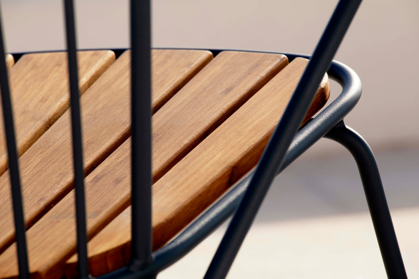 Wooden chair seat detail