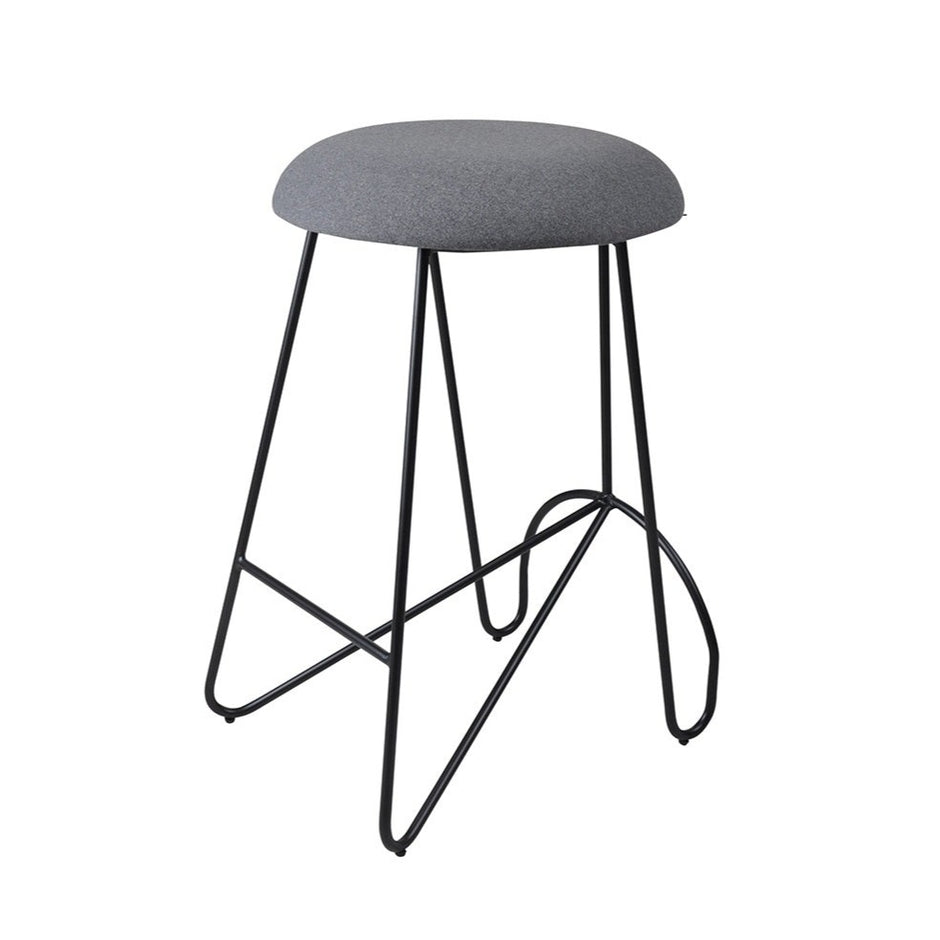 Loop Backless Counter Stool Black|Telegrey