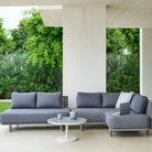 Grey corner sofa set with cushions