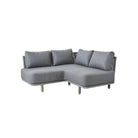 Grey corner sofa set with cushions