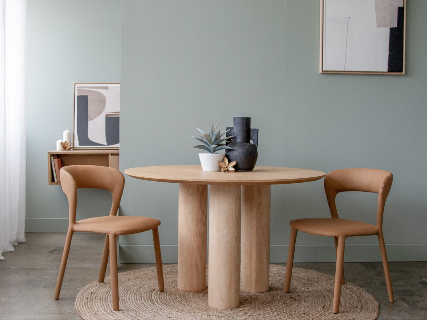 Modena Round Dining Table - Oak