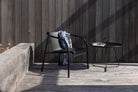 NAMI Lounge black EYELET chair and table outdoor furniture set