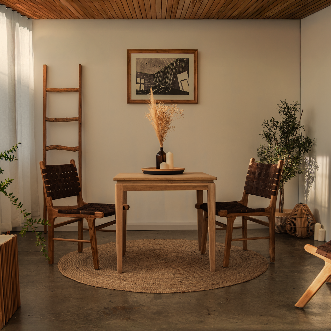 Strap Dining Chair Dark Brown