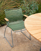 HOUE outdoor dining chair with wood table