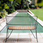 PAON bench with cushion set by pool