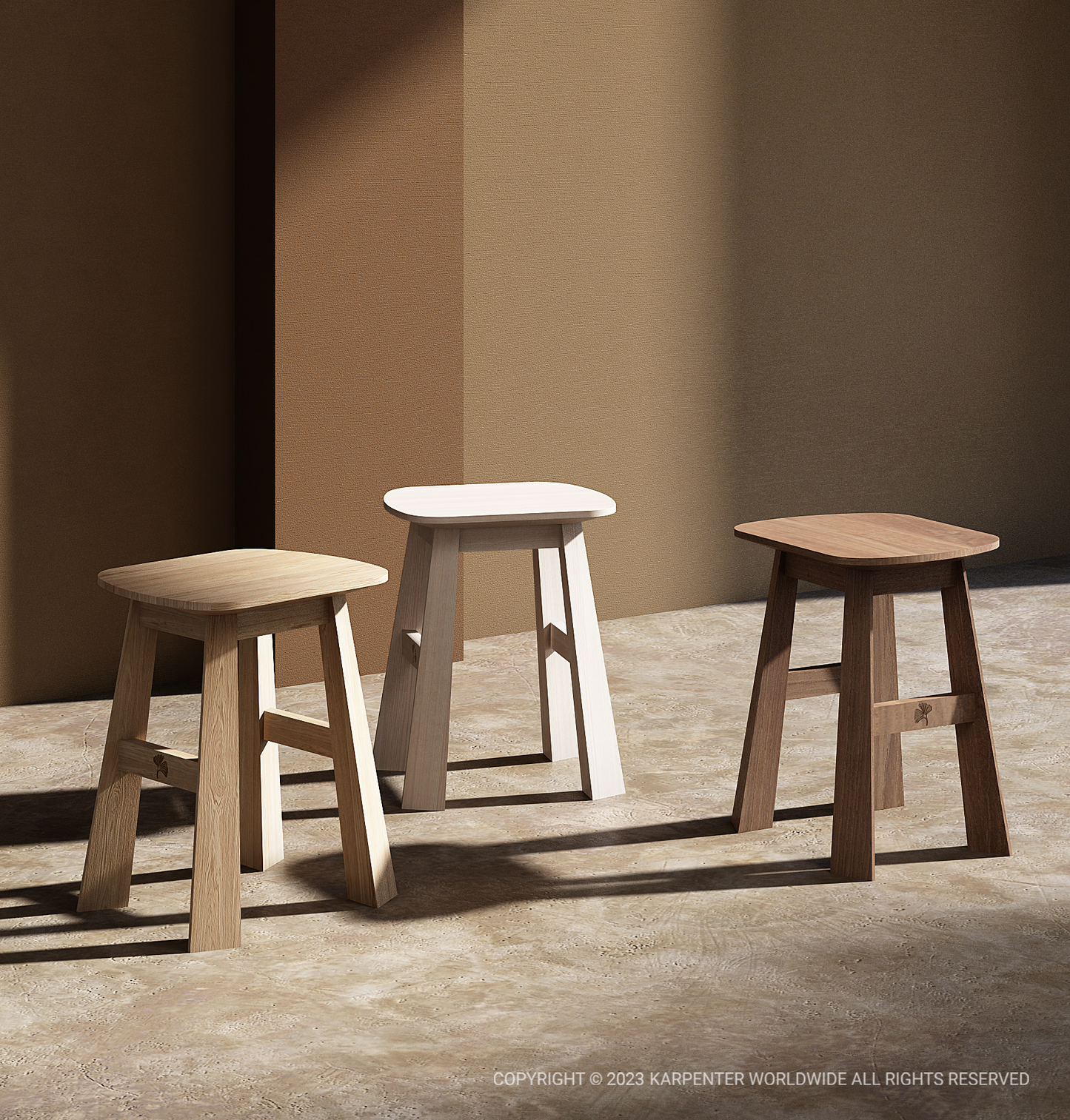 East Rectangle Stool - European Oak