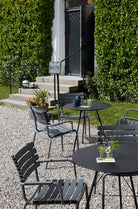 Dark grey ReCLIPS dining set on patio