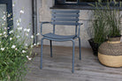 HOUE ReCLIPS dark grey dining chair on wooden deck
