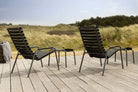 HOUE ReCLIPS lounge chairs with footrest, dark grey