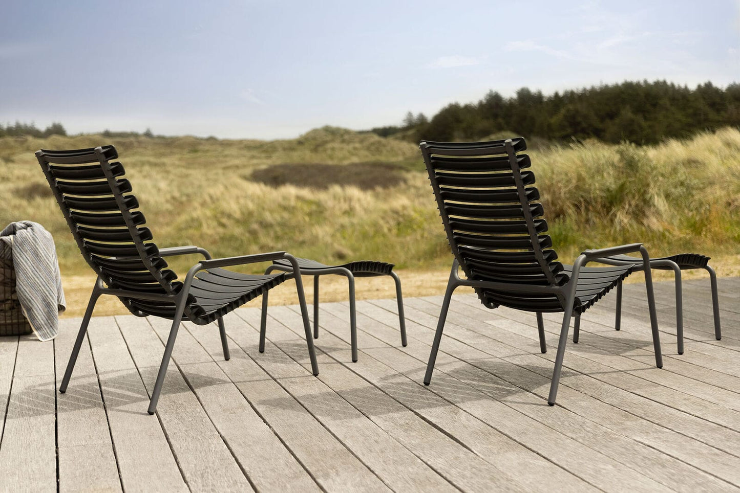 ReCLIPS Lounge dark grey footrest by HOUE
