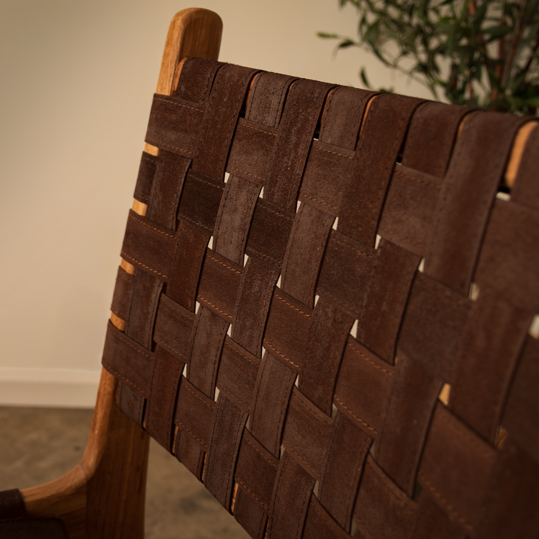 Strap Dining Chair Dark Brown