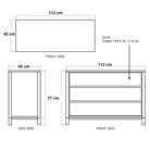 112cm x 77cm x 45cm