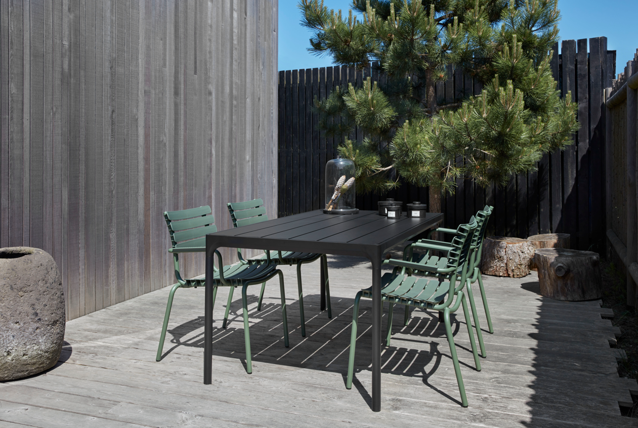 Four Table Black (270cm) with 8 Dining Chairs - Black