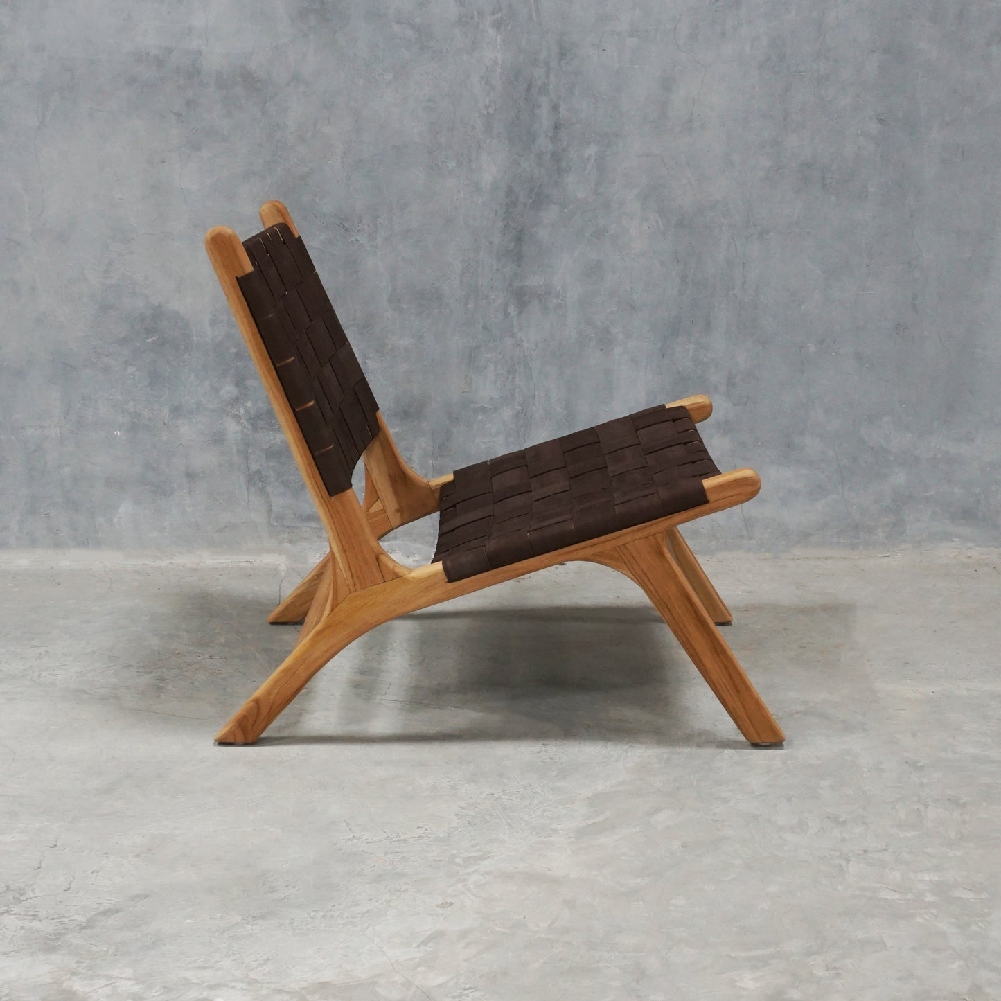 Strap Lounge Chair Dark Brown
