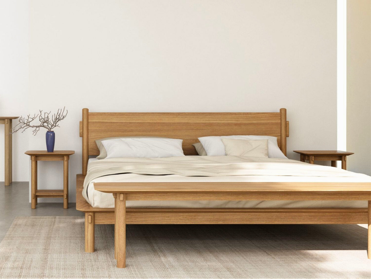 Tenon Queen Bed - Teak