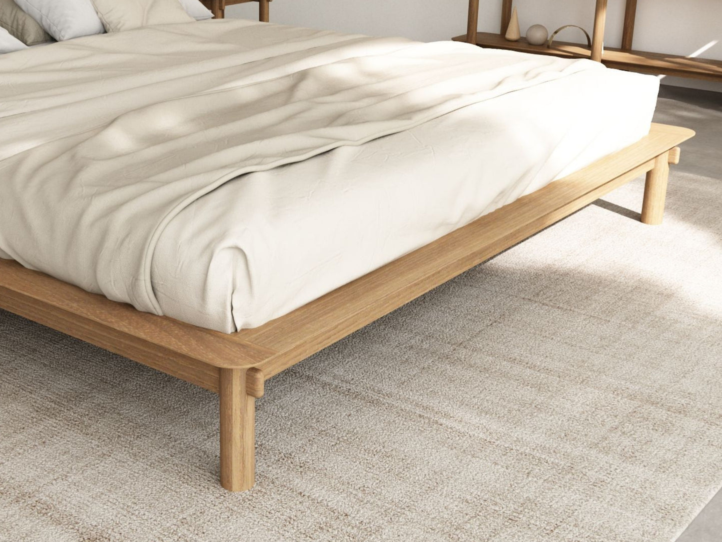 Tenon Queen Bed - Teak