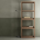 Teakwood vertical rack with trays
