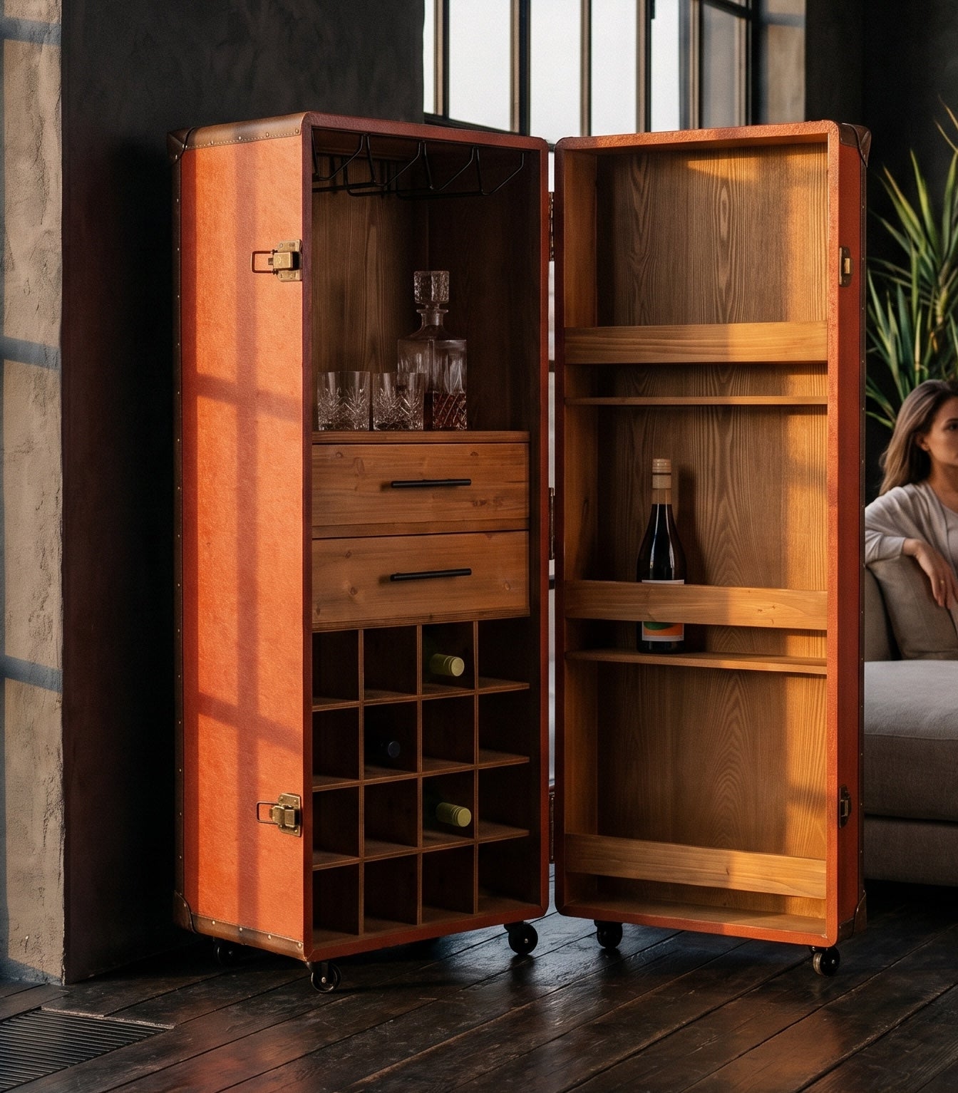 Leather Mini Bar