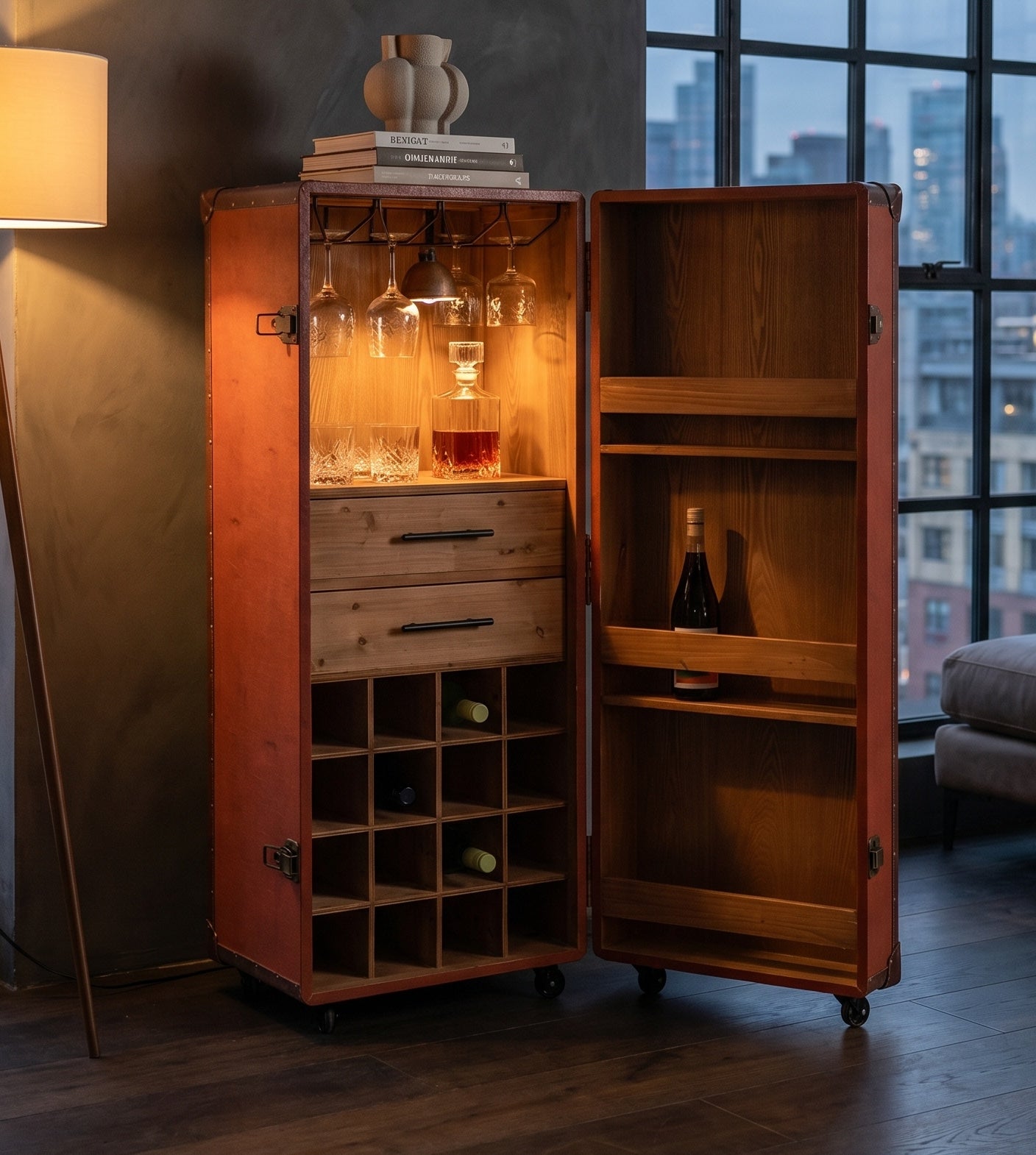 Leather Mini Bar