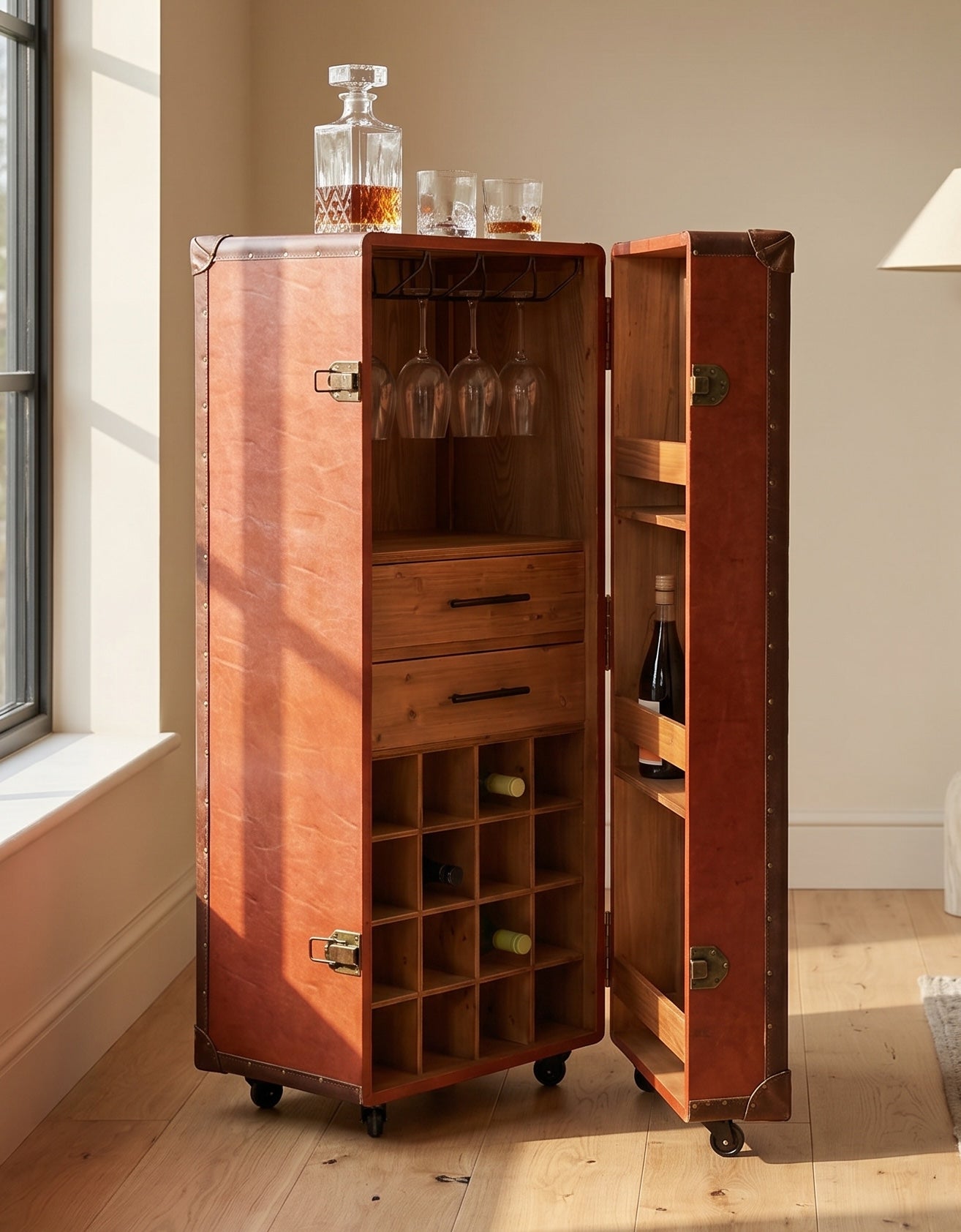 Leather Mini Bar
