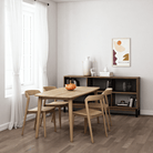 Dining room with table, chairs, and background removed.