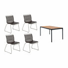 Four chairs and table set