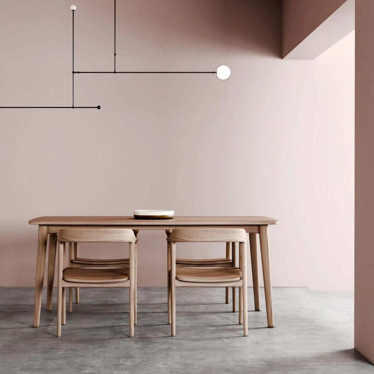 Grasshopper table and chairs in modern dining room