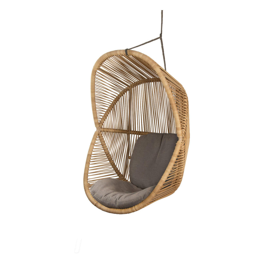 Hive Hanging Chair - Natural with Taupe Cushions