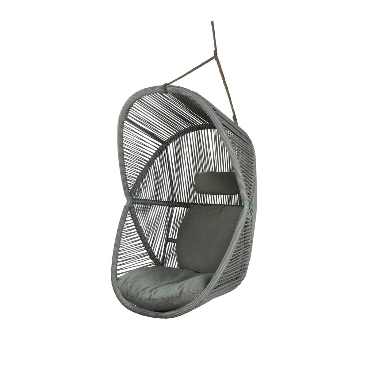 Gray hanging egg chair