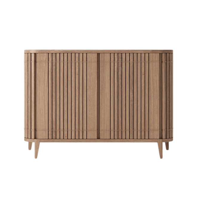 JJJ wooden cabinet with vertical slats