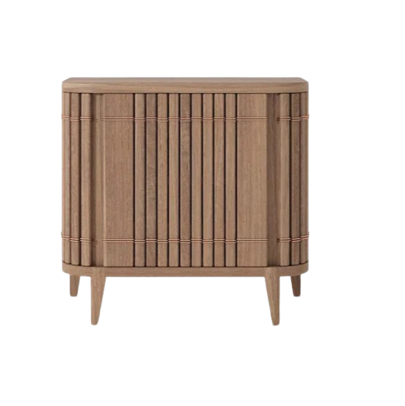 Koppar Side Table Left Hinges- FSC Recycled Teak