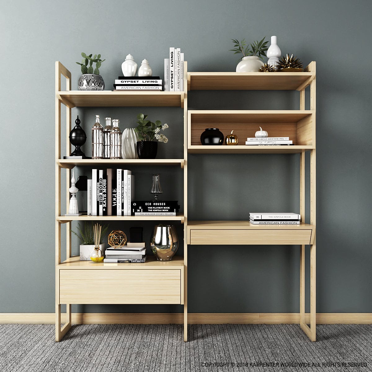 Soho Wall Unit Double - European Oak